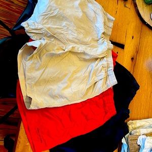 3 pairs of Columbia Omni-Shade Youth XL shorts black, red and khaki